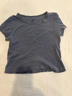 Brandy Melville - Sleeve Crewneck Tee - Blue